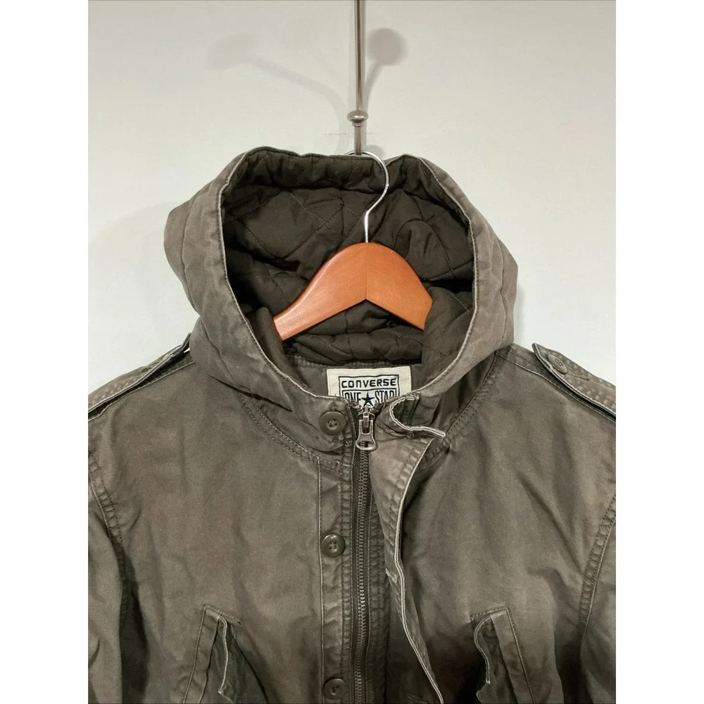 Converse Military Field Jacket, Army Green, Men's Small, Farm Chore Coat, Lined - Picture 8 of 16